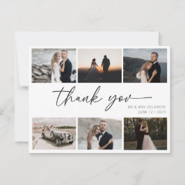 Eleganten Bröllop Photo Tackto You Card Vykort