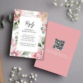 Eleganten Bröllop vid Rosan Blommigt OSA Kort