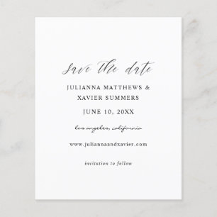 Eleganten Budget Black & White Spara datum Flygblad