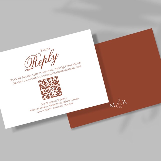 Eleganten Burgundy Calligraphy OSA (Elegant burgundy wine calligraphy script RSVP card. )
