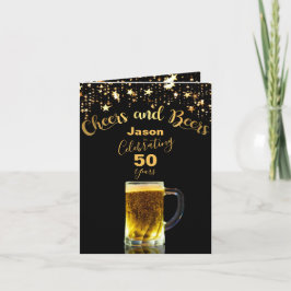 eleganten "Cheers and Öl" 50:e Födelsedagsfesten Inbjudan