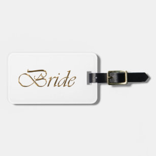 Eleganten chic, guld, vit bagagebricka