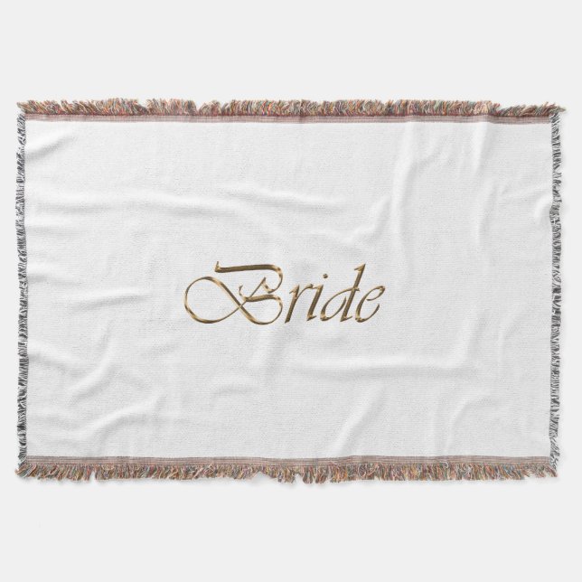 Eleganten chic, guld, vit  filt (Framsidan)