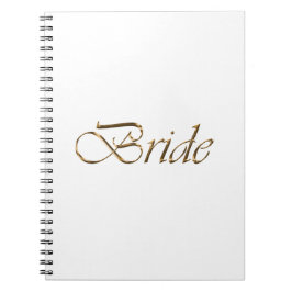 Eleganten chic i guld, vit bröllop anteckningsbok