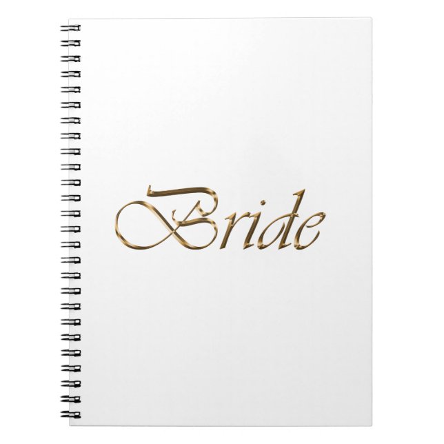 Eleganten chic i guld, vit bröllop anteckningsbok (Framsidan)