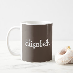 Eleganten Customer Script Namn Brown Template Kaffemugg