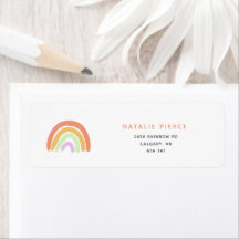 Eleganten Cute Rainbow Baby Shower Simple Peach