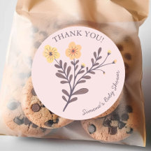 Eleganten Daety Blommigt  TACK BABY SHOWER