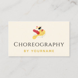 Eleganten Dancer Dancing Coach Teacher Choreograph Visitkort