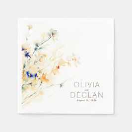 Eleganten Earthy Flowers Fall Event Pappersservett