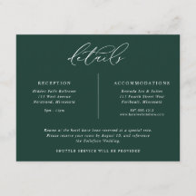Eleganten Emerald Bröllop Details