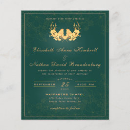 Eleganten Emerald Grönt Guld Bröllop