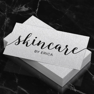 Eleganten Esthetician Silver Visitkort