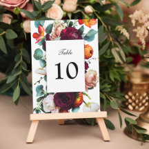Eleganten Färsk Blommigt, Bordsnummer
