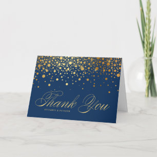 Eleganten Faux Gold Foil Confetti - tackkort
