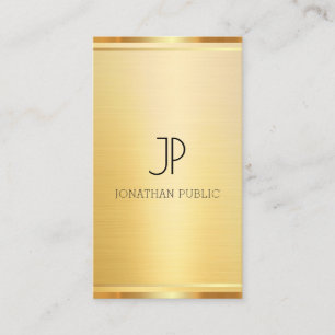 Eleganten Faux Guld Lodrät Template Professionell Visitkort