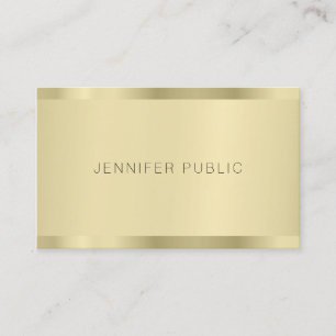 Eleganten Faux Guld Modern Simple Design Template Visitkort