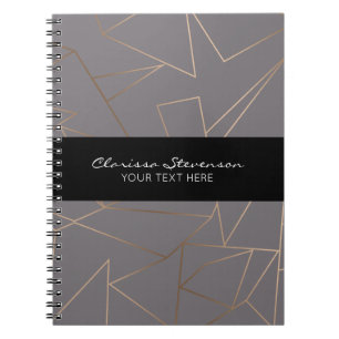 eleganten Faux ro guld, modern minimalistisk geome Anteckningsbok