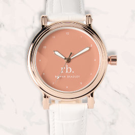 Eleganten Feminine Minimalist, femininin, koral, Armbandsur