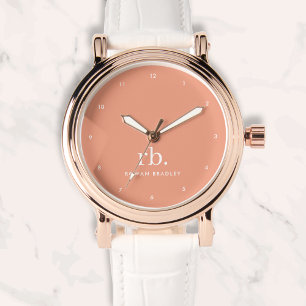 Eleganten Feminine Minimalist, femininin, koral, Armbandsur