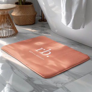 Eleganten Femininminimalistisk monogram koral Pers Badrumsmatta