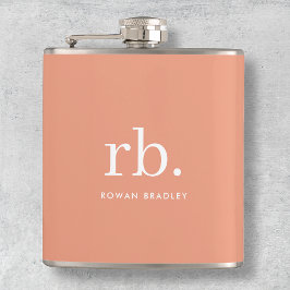Eleganten Femininminimalistisk monogram koral Pers Fickplunta