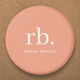 Eleganten Femininminimalistisk monogram koral Pers Knapp