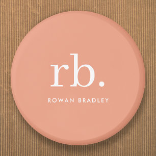 Eleganten Femininminimalistisk monogram koral Pers Knapp