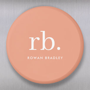 Eleganten Femininminimalistisk monogram koral Pers Magnet
