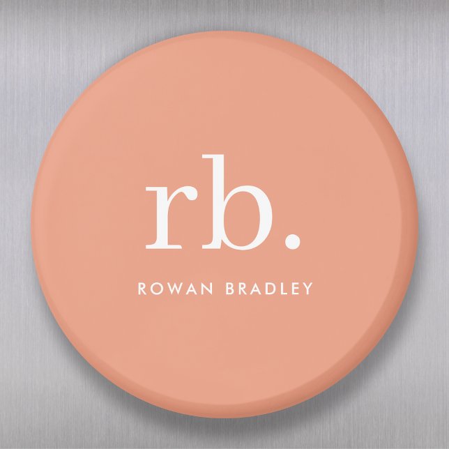 Eleganten Femininminimalistisk monogram koral Pers Magnet (Skapare uppladdad)