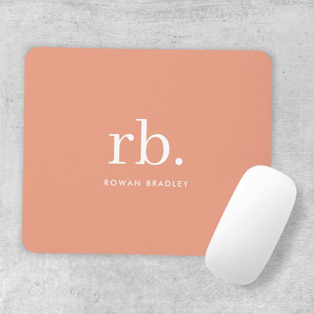 Eleganten Femininminimalistisk monogram koral Pers Musmatta (Skapare uppladdad)