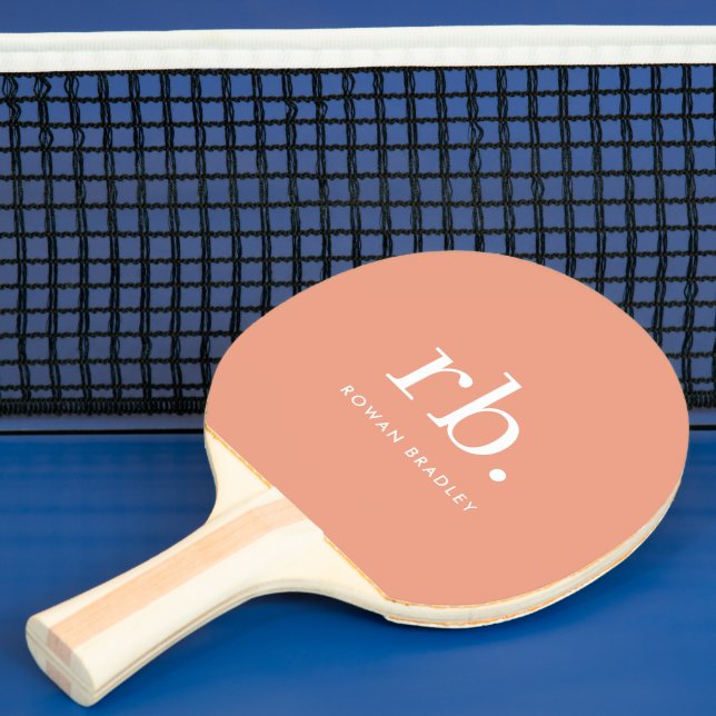 Eleganten Femininminimalistisk monogram koral Pers Pingisracket (Insitu)