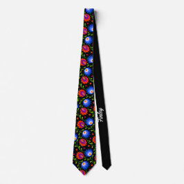 Eleganten Fet färglöst mexikanskt Stil-Blommönster Slips