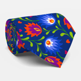 Eleganten Fet färglöst mexikanskt Stil-Blommönster Slips