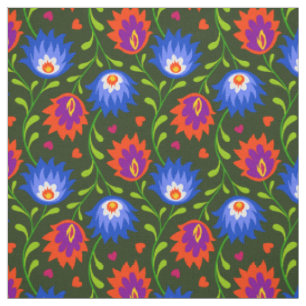 Eleganten Fet färglöst mexikanskt Stil-Blommönster Tyg