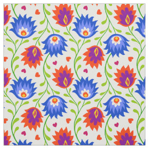 Eleganten Fet färglöst mexikanskt Stil-Blommönster Tyg
