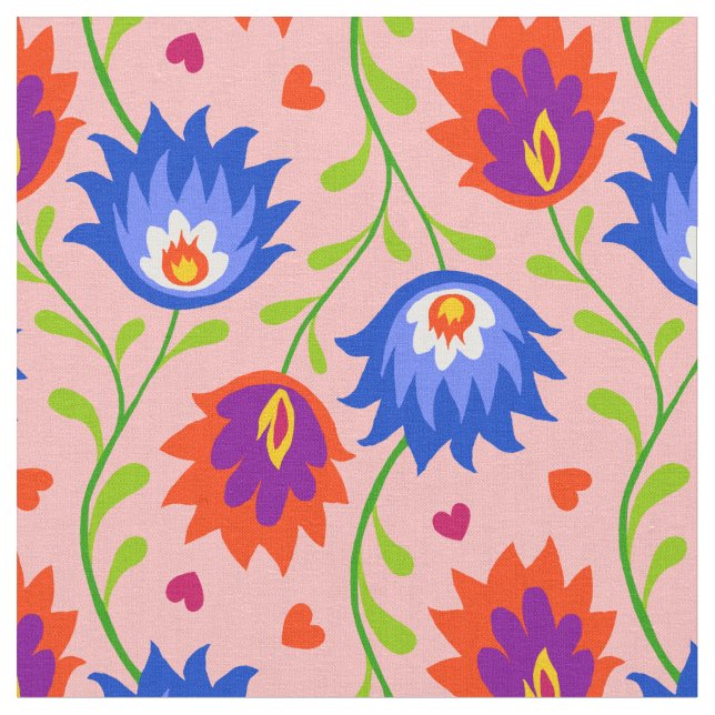 Eleganten Fet färglöst mexikanskt Stil-Blommönster Tyg (Närbild)