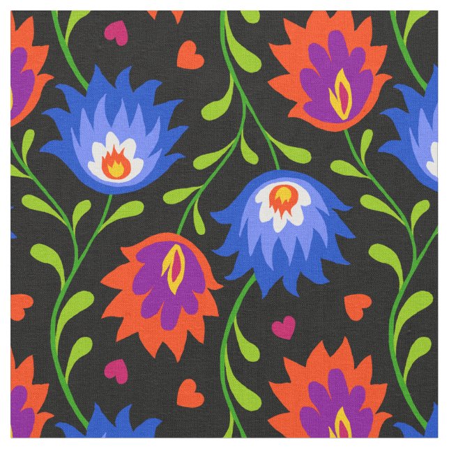 Eleganten Fet färglöst mexikanskt Stil-Blommönster Tyg (Närbild)