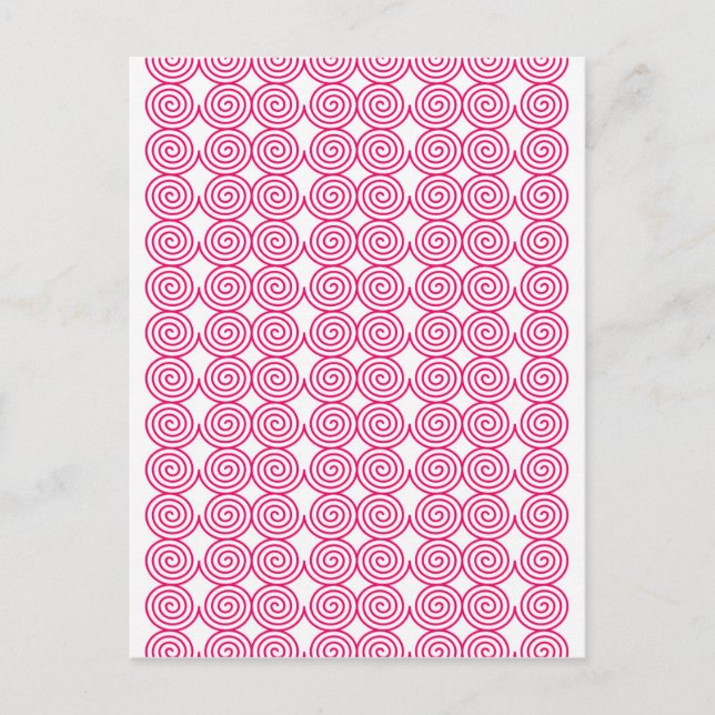 Eleganten för design för spiralringkonst rundar vykort (Framsida)
