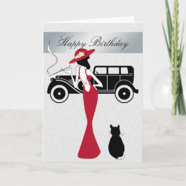 Eleganten för Grattis på födelsedagen Diva Card Wo Kort