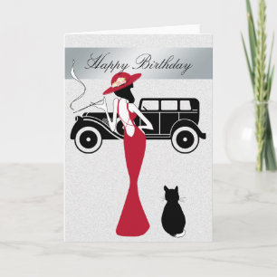 Eleganten för Grattis på födelsedagen Diva Card Wo Kort