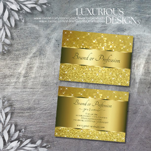 Eleganten för lyxur Guld Glitter Golden Gnistra S Visitkort