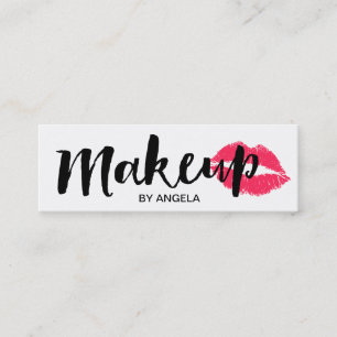 Eleganten för Makeupkonstnär skrivar mini- röd Mini Visitkort