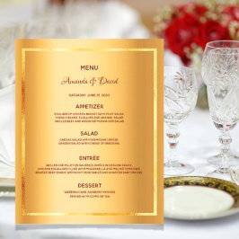 eleganten för metalliskt glam från Bröllop Menu gu