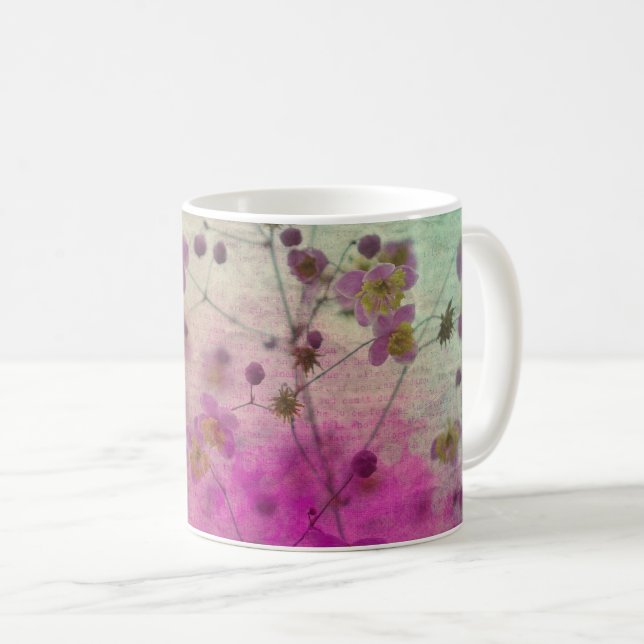 Eleganten för Orchid teal lila  papper farkost Kaffemugg (Framsida höger)
