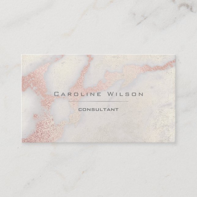 eleganten för professionell av marmorsten ro guld visitkort (Framsida)