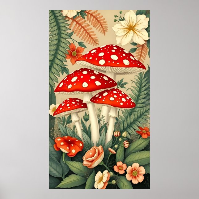 Eleganten för vilda växtstillande växter (botanisk poster (Framsidan)
