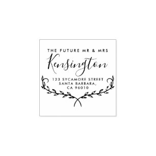 Eleganten förgrena sig framtid Herr & den Fru Stämpel