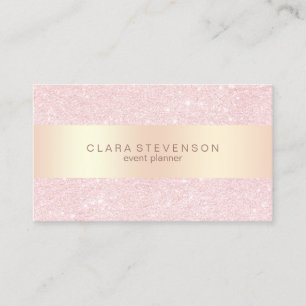 Eleganten förkopprar rosa guld & blänker visitkort