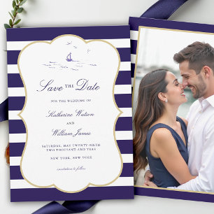Eleganten Foto Bröllop i kustmarinflottan Rand Spara Datumet